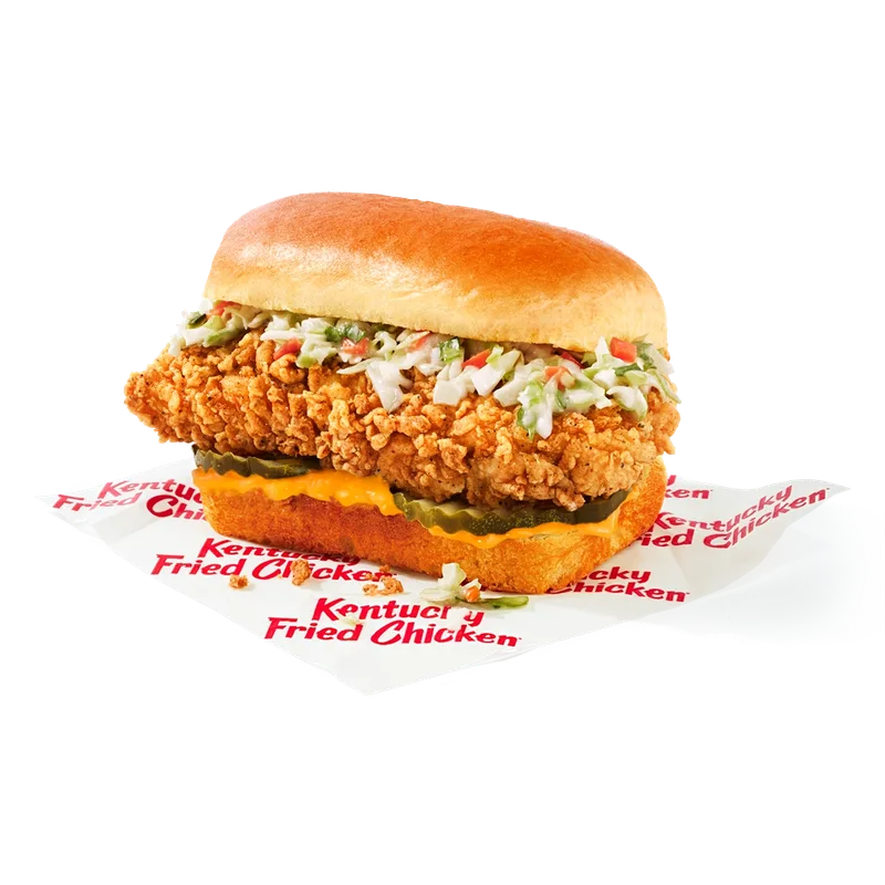 Spicy KFC Snacker with Coleslaw